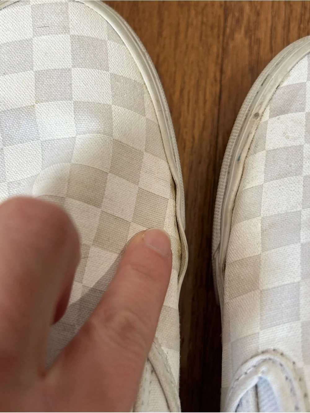 Vans Sneakers Low Slip On Skate Shoes Checkerboard Women’s Size 9 White